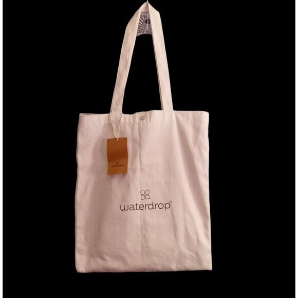 Waterdrop Microdrink Substainable Tote Reversible Cream Citrus Fruit Pattern - Picture 2 of 9